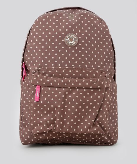 Mochila-Estampada-de-Poa-Marrom-8654650-Marrom_1