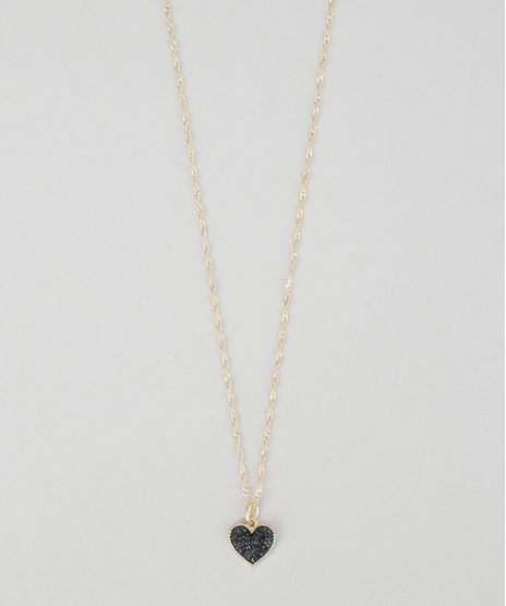 Colar-com-Pingente-de-Coracao-Dourado-8626361-Dourado_1
