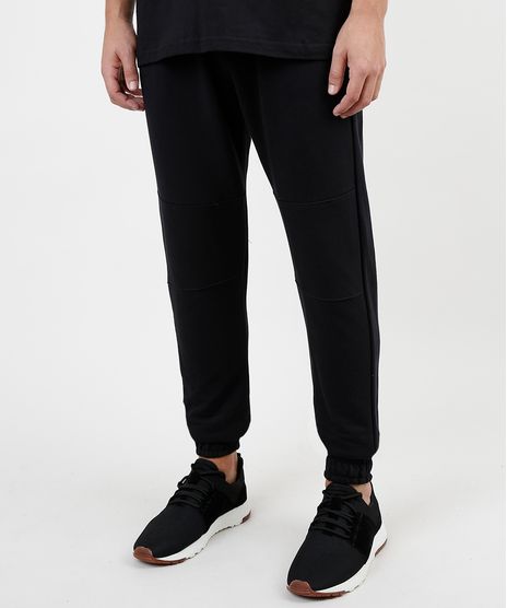 Calca-Masculina-Relaxed-em-Moletom-com-Cordao-e-Bolsos-Preta-9542711-Preto_1