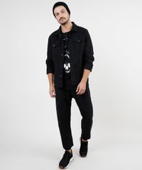 Calca-Masculina-Relaxed-em-Moletom-com-Cordao-e-Bolsos-Preta-9542711-Preto_3