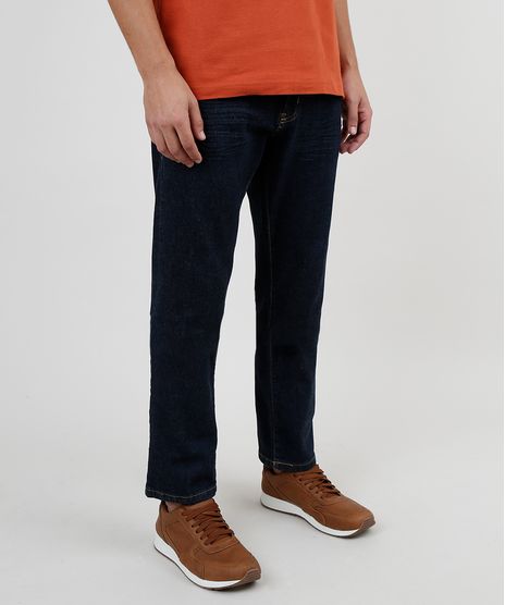 Calca-Jeans-Masculina-Reta-com-Bolsos-Azul-Escuro-9776593-Azul_Escuro_1
