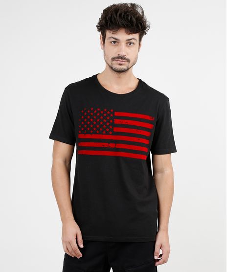 Camiseta-Masculina-Bandeira-Manga-Curta-Gola-Careca-Preta-9873335-Preto_1