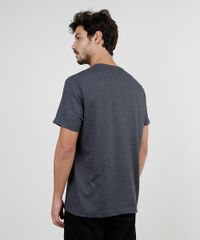 Camiseta-Masculina-Charlie-Brown-Snoopy-Manga-Curta-Gola-Careca-Cinza-Mescla-Escuro-9926846-Cinza_Mescla_Escuro_2
