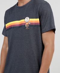 Camiseta-Masculina-Charlie-Brown-Snoopy-Manga-Curta-Gola-Careca-Cinza-Mescla-Escuro-9926846-Cinza_Mescla_Escuro_4