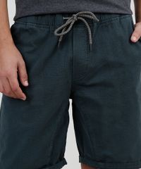 Bermuda-Masculina-Reta-Texturizada-com-Cordao-e-Bolsos-Verde-Escuro-9896668-Verde_Escuro_2