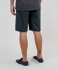 Bermuda-Masculina-Reta-Texturizada-com-Cordao-e-Bolsos-Verde-Escuro-9896668-Verde_Escuro_4