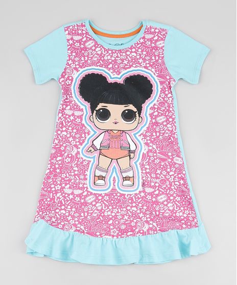 Camisola-Infantil-LOL-Surprise-com-Babado-Manga-Curta-Azul-Claro-9876988-Azul_Claro_1