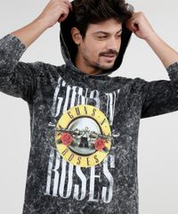 Camiseta-Masculina-de-Banda-Guns-N--Roses-Marmorizada-com-Capuz-Manga-Longa-Preta-9885399-Preto_4