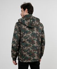 Jaqueta-Puffer-Masculina-Estampada-Camuflada-em-Nylon-com-Capuz-e-Bolsos-Verde-Militar-9830011-Verde_Militar_2