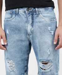 Bermuda-Jeans-Masculina-Slim-Destroyed-Azul-Medio-9920747-Azul_Medio_2