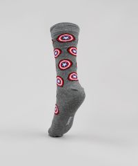 Meia-Masculina-Cano-Alto-Divertida-Capitao-America-Estampada-Cinza-Mescla-Escuro-9787894-Cinza_Mescla_Escuro_2