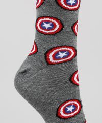 Meia-Masculina-Cano-Alto-Divertida-Capitao-America-Estampada-Cinza-Mescla-Escuro-9787894-Cinza_Mescla_Escuro_3