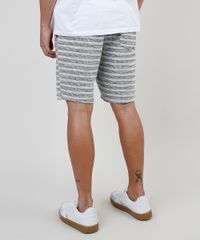 Bermuda-Masculina-Relaxed-Listrada-em-Moletom-com-Cordao-e-Bolsos-Cinza-Mescla-Claro-9880153-Cinza_Mescla_Claro_4