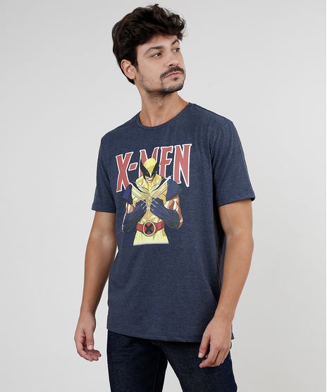 Camiseta-Masculina-Wolverine-X-Men-Manga-Curta-Gola-Careca-Azul-Marinho-9937476-Azul_Marinho_1