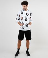 Blusao-Masculino-Looney-Tunes-Estampado-em-Moletom-Felpado-com-Capuz-e-Bolso-Cinza-Mescla-Claro-9800217-Cinza_Mescla_Claro_3