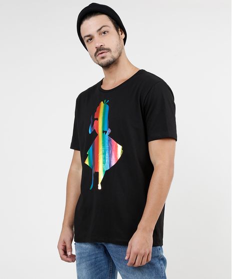 Camiseta-Masculina-Alice-no-Pais-das-Maravilhas-Manga-Curta-Gola-Careca-Preta-9873512-Preto_1