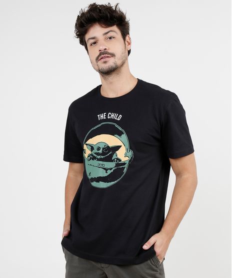 Camiseta-Masculina--Baby-Yoda--Star-Wars-Manga-Curta-Gola-Careca-Preta-9946933-Preto_1
