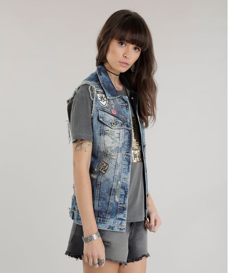 Colete-Jeans-Sawary-com-Patchs-Azul-Medio-8683166-Azul_Medio_1