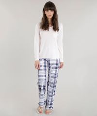 Pijama-com-Estampa-Xadrez-Rosa-Claro-8601286-Rosa_Claro_1