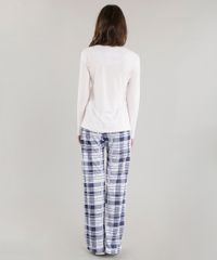 Pijama-com-Estampa-Xadrez-Rosa-Claro-8601286-Rosa_Claro_2