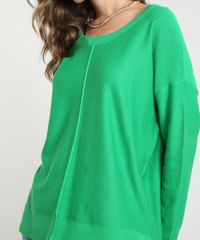 Sueter-Feminino-em-Trico-com-Friso-Manga-Morcego-Verde-9799576-Verde_4