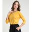 Blusa-Feminina-Ampla-Basica-Manga-7-8-Decote-Redondo-Amarela-9509004-Amarelo_1