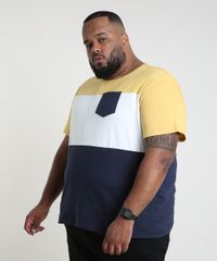 Camiseta-Masculina-com-Bolso-e-Recortes-Manga-Curta-Gola-Careca-Azul-Marinho-9897537-Azul_Marinho_1