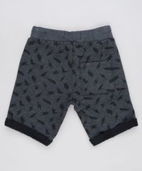 Bermuda-Infantil-Estampada-de-Raios-em-Moletom-Felpado-com-Cordao-e-Bolsos-Cinza-Mescla-Escuro-9898912-Cinza_Mescla_Escuro_2