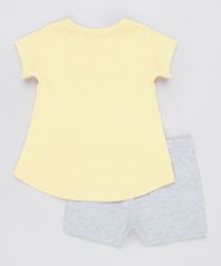 Conjunto-Infantil-Tambor-Bambi-de-Blusa-Manga-Curta-Amarela---Short-em-Moletom-Cinza-Mescla-9880801-Cinza_Mescla_2