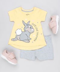 Conjunto-Infantil-Tambor-Bambi-de-Blusa-Manga-Curta-Amarela---Short-em-Moletom-Cinza-Mescla-9880801-Cinza_Mescla_3