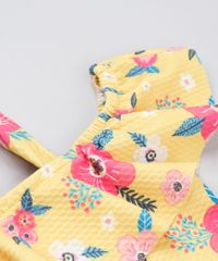 Macacao-Infantil-Open-Shoulder-Estampado-Floral-com-Faixa-para-Amarrar-Manga-Curta-Amarelo-9899865-Amarelo_4
