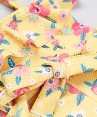 Macacao-Infantil-Open-Shoulder-Estampado-Floral-com-Faixa-para-Amarrar-Manga-Curta-Amarelo-9899865-Amarelo_5