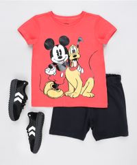 Conjunto-Infantil-Mickey-e-Pluto-de-Camiseta-Manga-Curta-Vermelha---Bermuda-em-Moletom-Vermelha-9876604-Vermelho_3