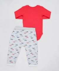 Conjunto-Infantil-de-Body-Manga-Longa-Vermelho---Calca-Estampada-de-Carros-em-Moletom-Cinza-Mescla-9858177-Cinza_Mescla_2