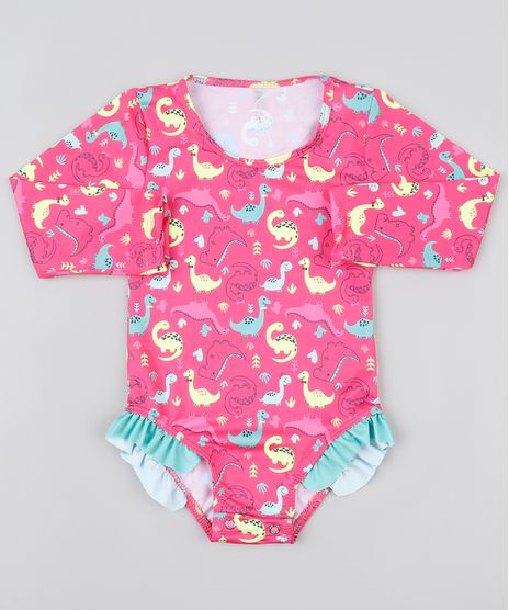 Maio-Body-Infantil-Estampado-de-Dinossauros-com-Babado-e-Protecao-UV50--Pink-9867202-Pink_1