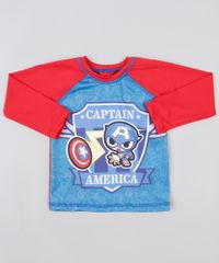 Camiseta-de-Praia-Infantil-Capitao-America-Raglan-com-Protecao-UV50---Vermelha-9889236-Vermelho_1