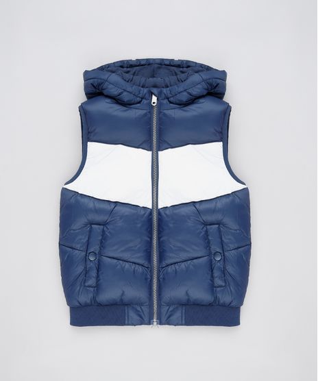 Colete-Infantil-Puffer-com-Recortes-e-Capuz-Azul-Marinho-9781953-Azul_Marinho_1