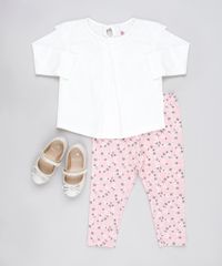 Conjunto-Infantil-de-Blusa-com-Laise-Manga-Longa-Off-White---Calca-Legging-Estampada-Floral-Rosa-9905226-Rosa_3