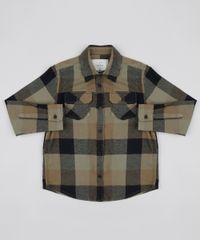 Camisa-Infantil-Estampada-Xadrez-em-Flanela-com-Bolsos-Verde-Militar-9808452-Verde_Militar_1