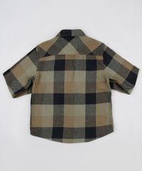 Camisa-Infantil-Estampada-Xadrez-em-Flanela-com-Bolsos-Verde-Militar-9808452-Verde_Militar_2