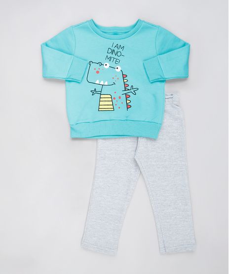 Conjunto-Infantil-de-Blusao-Dinossauro-Verde-Agua---Calca-em-Moletom-Felpado-Cinza-Mescla-9876592-Cinza_Mescla_1
