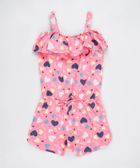Macaquinho-Infantil-Open-Shoulder-Estampado-de-Coracao-Manga-Curta-com-Laco-Rosa-9913805-Rosa_1