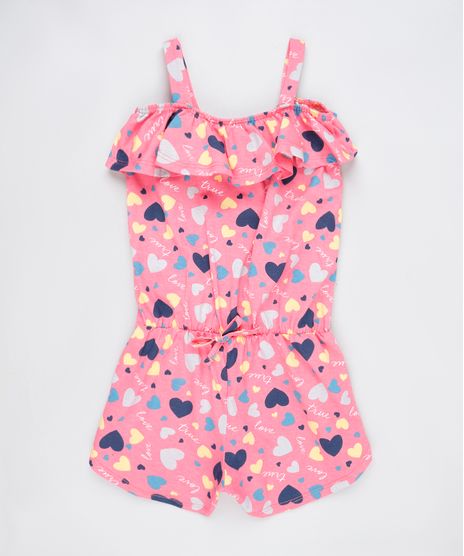 Macaquinho-Infantil-Open-Shoulder-Estampado-de-Coracao-Manga-Curta-com-Laco-Rosa-9913805-Rosa_1