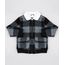 Jaqueta-Infantil-Estampada-Xadrez-em-La-com-Pelo-Preta-9846533-Preto_1