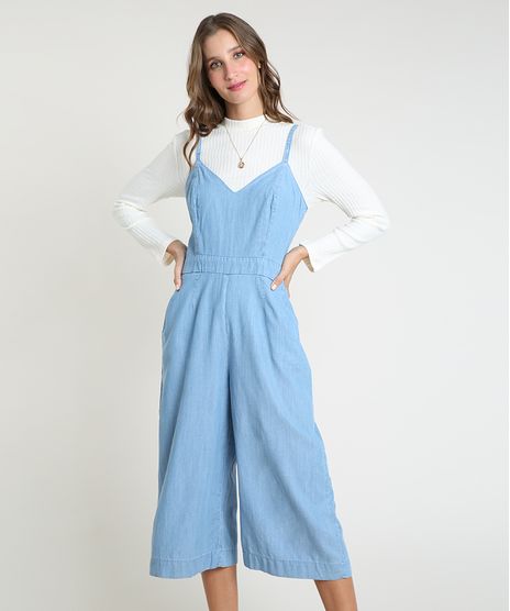 Macacao-Jeans-Feminino-Pantacourt-com-Bolsos-Alca-Fina-Azul-Claro-9893645-Azul_Claro_1_1