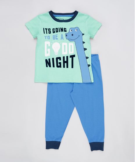 Pijama-Infantil-Dinossauro-Manga-Curta-Verde-9879629-Verde_1