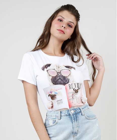Blusa-Feminina-Cachorro-com-Revista-Manga-Curta-Decote-Redondo-Off-White-9932994-Off_White_1