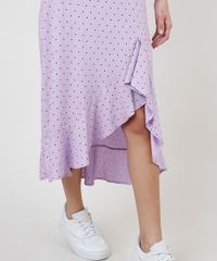 Saia-Feminina-Midi-Estampada-de-Poa-com-Babado-e-Fenda-Lilas-9921569-Lilas_4
