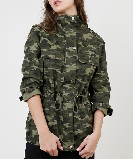 parka militar feminina camuflada