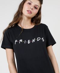 Blusa-Feminina-Friends-Manga-Curta-Preta-9857817-Preto_4